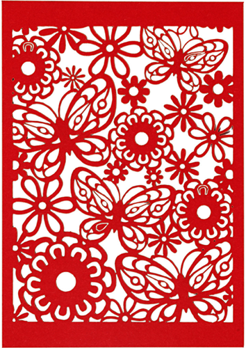CC Patroon Karton 10,5x15 cm Rood 10 stuks