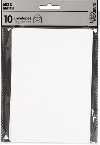 CC Envelope, white, envelope size 11,5x16 cm, 110 g, 10 pc/ 1 pack-2