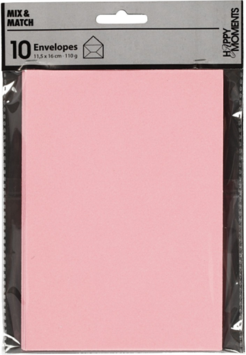 CC Envelope, light red, envelope size 11,5x16 cm, 110 g, 10 pc/ 1 pack-2