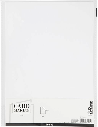 Happy Moments Gekleurd Papier A4 80 gr Wit 20 stuks-2