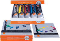 Cobra Wasser-Ölfarben-Set, Mischset, Primär, 5 x 20 ml