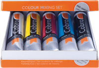 Cobra Wasser-Ölfarben-Set, Mischset, Primär, 5 x 20 ml-2
