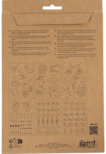 CC Wateroplosbare Borduurvellen Decoratieve Dessins A5 6 vel-2