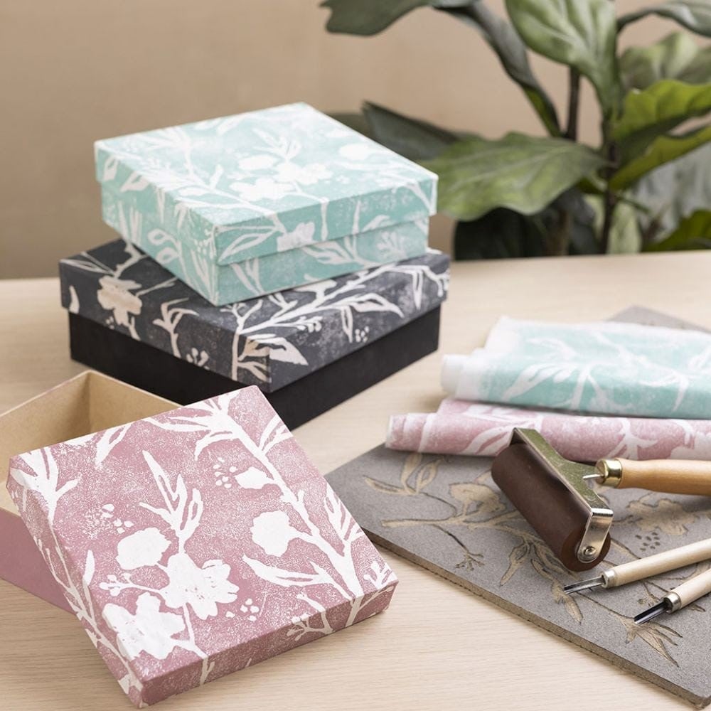 cadau dozen met linoo print bedrukt