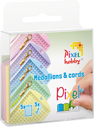 Pixelhobby Medaillons & Color Cords - 5 stuks - Pastel