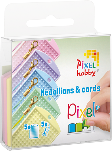 Pixelhobby Medaillons & Color Cords - 5 stuks - Pastel
