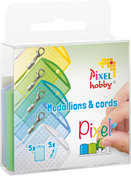 Pixelhobby Medaillons & Color Cords - 5 stuks - Koude Tinten