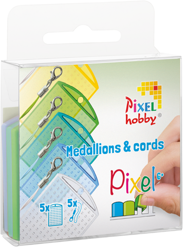 Pixelhobby Medaillons & Color Cords - 5 stuks - Koude Tinten