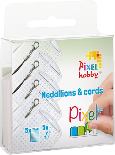 Pixelhobby Medaillons & Color Cords - 5 stuks - Transparant