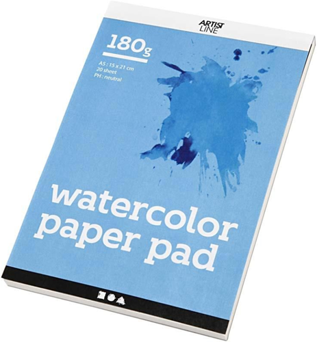 CC Aquarelblok A5 180 gr Wit 20 vel