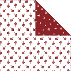 Design-Papierherzen und Eiskristalle