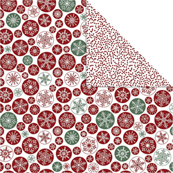 Designpapier Eiskristalle und Punkte