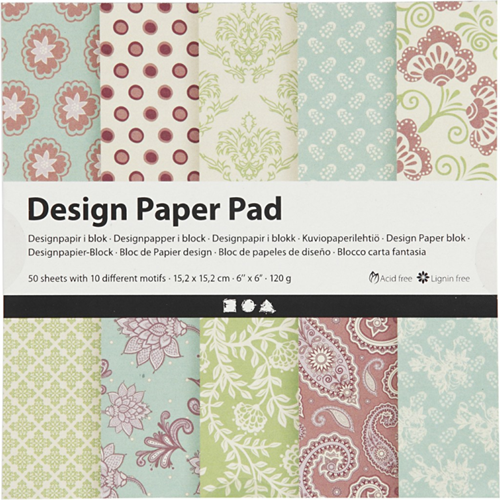 CC Design Papier Blok 15,2x15,2 cm 50 vel