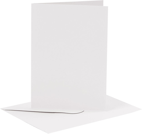 CC Kaarten & Enveloppen 10,5x15 cm Wit 6 stuks