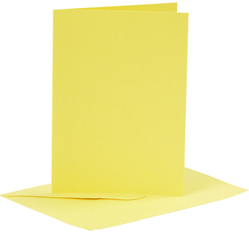 CC Kaarten & Enveloppen 10,5x15 cm Geel 6 stuks