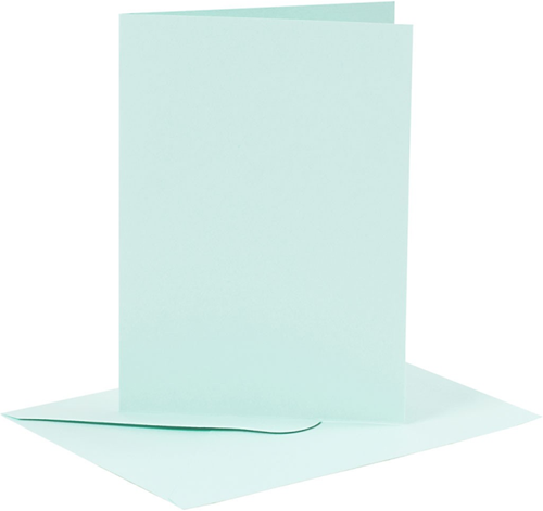 CC Kaarten & Enveloppen 10,5x15 cm Lichtblauw 6 stuks