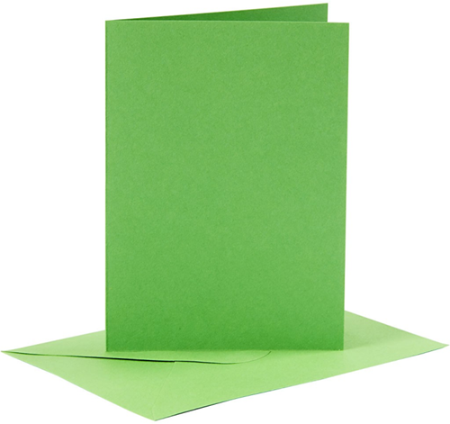 CC Kaarten & Enveloppen 10,5x15 cm Groen 6 stuks