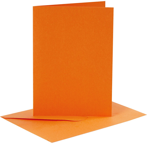 CC Kaarten & Enveloppen 10,5x15 cm Oranje 6 stuks
