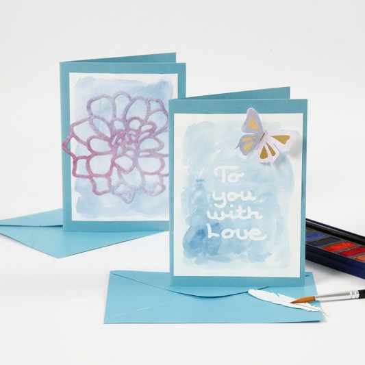 100x DIN B6 vouwkaarten set met enveloppen - koningsblauw (blauw) - 115 x 170 mm - ideaal voor uitnodigingskaarten, bruiloft, doop, communie, bevestiging - merk: FarbenFroh 100x DIN B6 vouwkaarten set met enveloppen - koningsblauw (blauw) - 115 x 170 mm - ideaal voor uitnodigingskaarten, bruiloft, doop, communie, bevestiging - merk: FarbenFroh