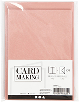 CC Kaarten & Enveloppen 10,5x15 cm Roze 4 stuks-2