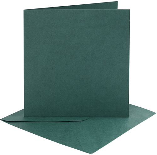 CC Kaarten en Enveloppen 15,2x15,2 cm Groen 4 stuks