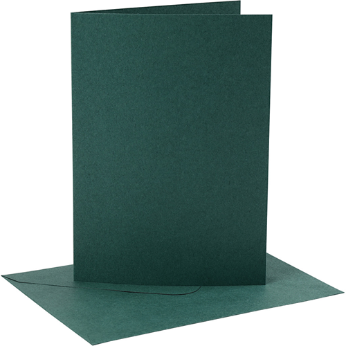 CC Kaarten en Enveloppen 12,7x17,8 cm Groen 4 stuks