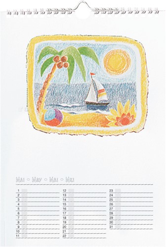 Folia DIY-Wandkalender 17 x 24 cm, Weiß-2
