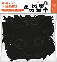 SET OF 6 SCRATCH MASKS - BIRDS AND ANIMALS 