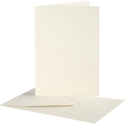 CC Kaarten & Enveloppen 15x10,5 cm Off-white 10 stuks