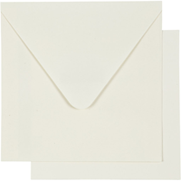CC-Karten und Umschläge, 12,5 x 12,5 cm, gebrochenes Weiß, 10 Stück-2