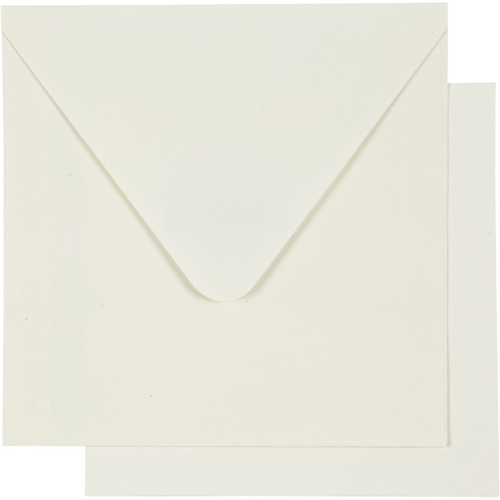 CC-Karten und Umschläge, 12,5 x 12,5 cm, gebrochenes Weiß, 10 Stück-2