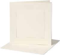 CC Kaarten & Enveloppen Passepartout Vierkant 12,5x12,5 cm Off-white 10 stuks
