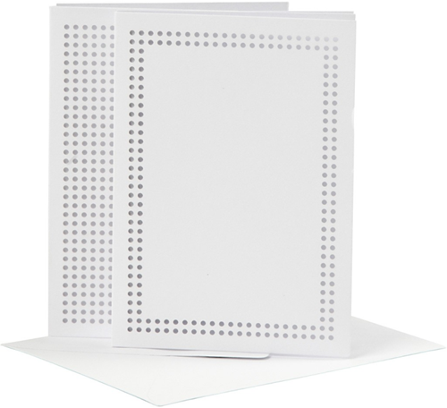 CC Borduurkaarten 10,5x15 cm Wit 6 stuks