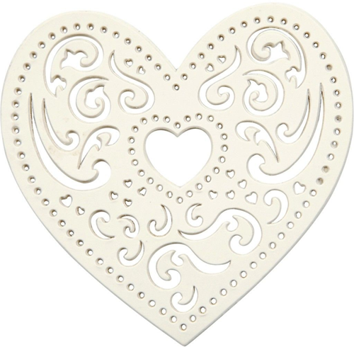 CC Harten 7,5 cm Wit 18 stuks
