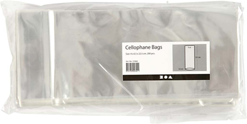 Cellofaan Zakjes Staand 9x22,5 cm 200 stuks iHobby