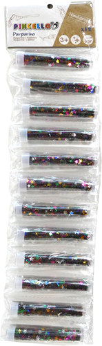 Pincello Ster Glitter Set Buisjes Multigekleurd 12x3gr