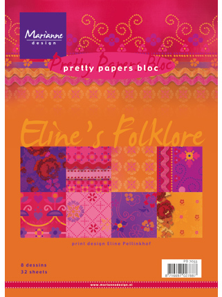 Marianne Design PB7033 Papierblok Eline's Folklore A5