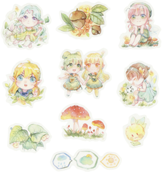 CC Masking Tape Stickers Herfst Feeën 20-50 mm 30 stuks
