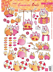 Marianne Design AK0057 Knipvel Eline's Summer Owls 1 A4