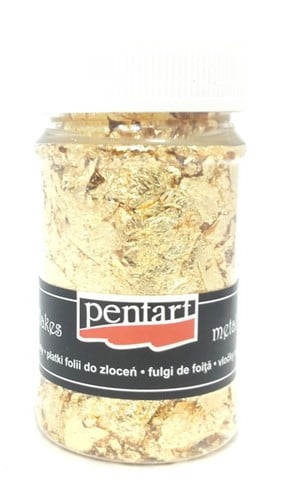 Pentart Metalen Vlokken Goud 100ml M9