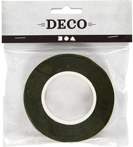 CC Floral Tape, dark green, W: 12 mm, 27 m/ 1 roll-2