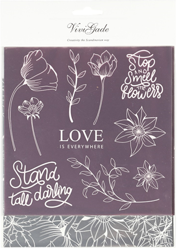 CC Deco Folie 15x15 cm Bloemen 2 stuks