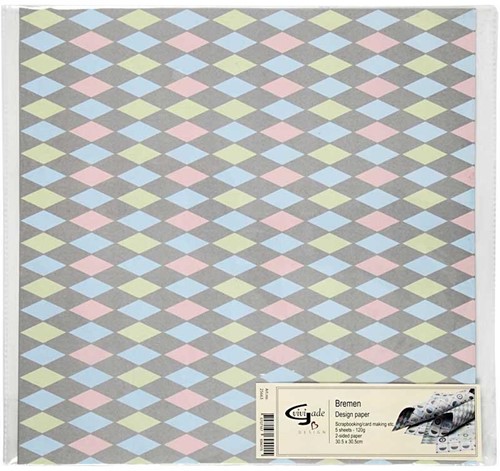 Vivi Gade Scrapbooking-Papier, doppelseitig, Bremen, 30,5 x 30,5 cm, 5 Blatt