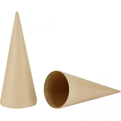 CC Papier-maché Kegels 5 stuks h: 20 cm