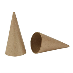 CC Papier-maché Kegels h: 10 cm 10 stuks