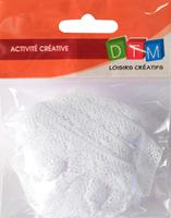 GC Crochet Lint Lint 12 mm Flower 5 m White