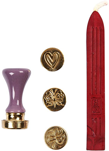 Manuscript Zegel Set 18 mm Klaver Hart Vlinder