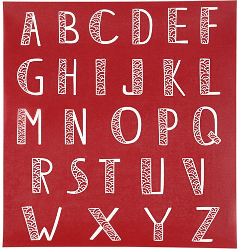 CC Screen Stencil Alfabet 20x22cm