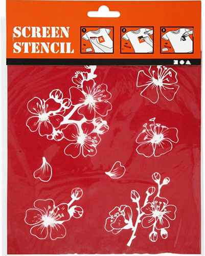 CC Screen Schablone Blumen 20x22 cm-2