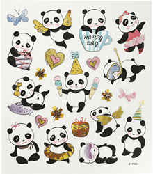 CC Stickers, pandas, 15x16,5 cm, 1 sheet